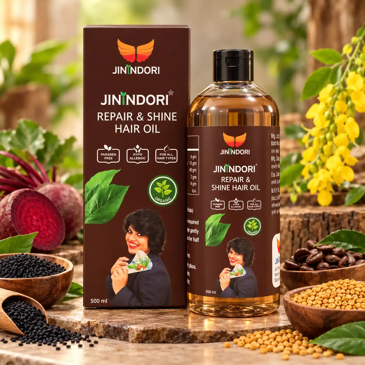 JININDORI Repair & Shine Hair Oil – 500ml